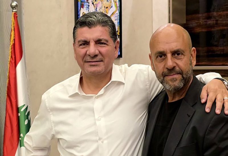الشيخ بهاء رفيق الحريري مع المنتج والمخرج نديم مهنا