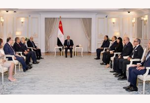الرئيس المِصريّ عبد الفتاح السيسي يلتقي رئيس مجلس الوزراء نواف سلام في القاهرة