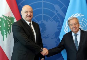 الأمين العام للأمم المتحدة أنطونيو غوتيريش مع رئيس الجمهورية العماد جوزاف عون