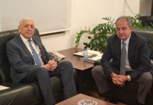 رئيس نقابة المستشفيات الخاصة في لبنان بيار يارد، وزير الطاقة والمياه جو الصدي