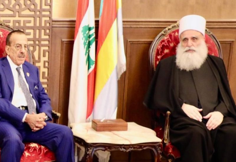 شيخ العقل لطائفة الموحدين الدروز الشيخ سامي أبي المنى رجل الأعمال الإماراتي السيد خلف الحبتور