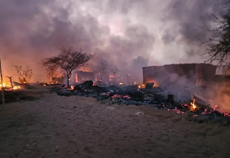 آثار الاشتباكات بين قوات الدعم السريع والجيش السوداني في الفاشر
