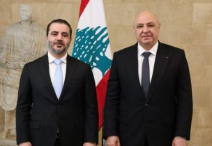 رئيس الجمهورية جوزاف عون، وزير الخارجية السورية أسعد الشيباني