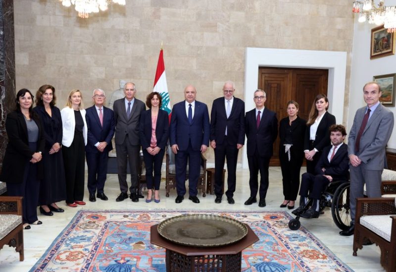 الرئيس جوزاف عون خلال استقباله وفداً قضائياً فرنسياً رفيع المستوى