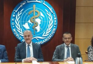 رئيس لجنة الاقتصاد الوطني البروفسور فريد البستاني ورئيس لجنة الصحة العامة الدكتور بلال عبد الله ورئيس لجنة الشؤون الخارجية الدكتور فادي علامة