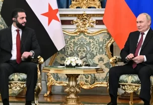 من لقاء فلاديمير بوتين وأحمد الشرع - 15 أكتوبر 2025 - رويترز