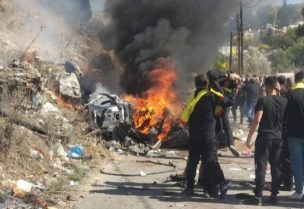 الغارة الإسرائيلية على سيارة في بلدة حاروف