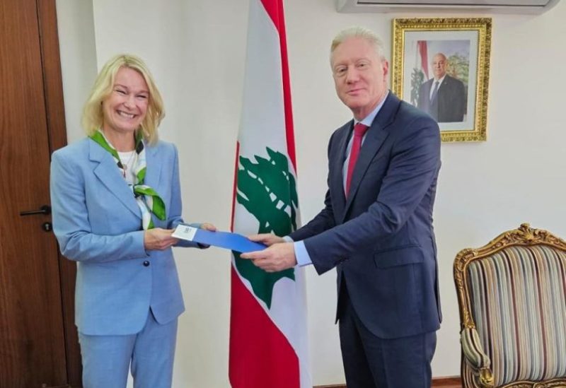 وزير الخارجية والمغتربين يوسف رجّي الممثلة الجديدة لمفوضية الأمم المتحدة لشؤون اللاجئين في لبنان كارولينا