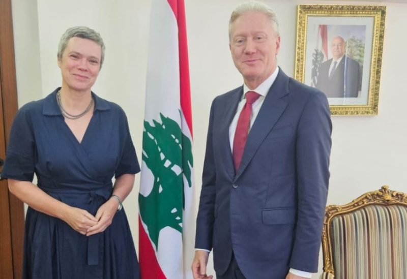 وزير الخارجية والمغتربين يوسف رجّي سفيرة الاتحاد الأوروبي لدى لبنان ساندرا دو وال