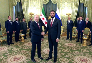 الرئيس السوري أحمد الشرع والرئيس الروسي فلاديمير بوتين
