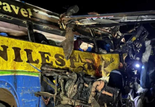 حادث تصادم مروع بين حافلتين