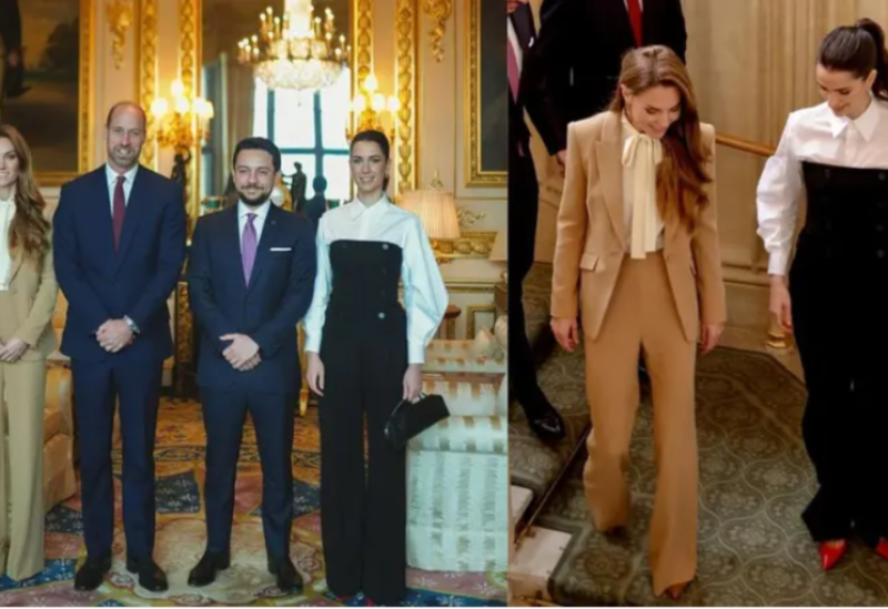لقاء جمع الأمير ويليام وزوجته مع ولي العهد الأردني وزوجته