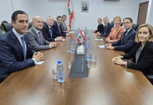 وزير الخارجية يوسف رجي يلتقي المستشارة الفرنسية آن كلير لوجاندر، في حضور سفير فرنسا هيرفيه ماغرو والوفد المرافق