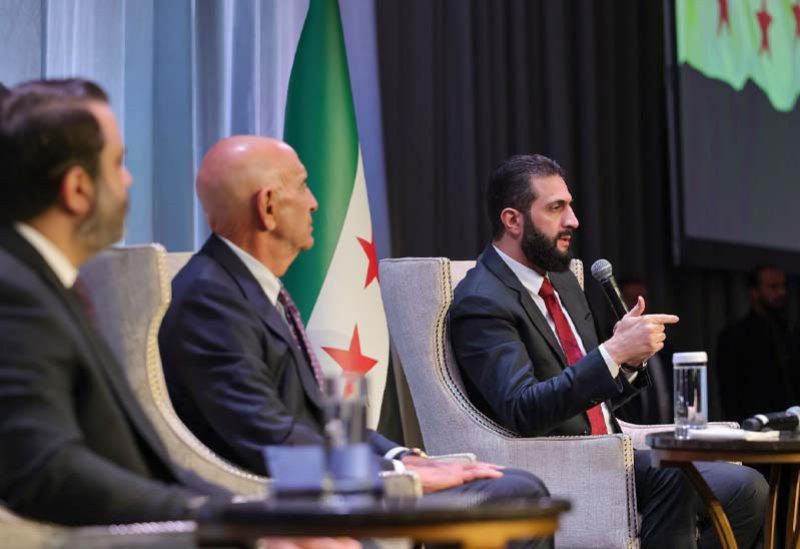 الرئيس السوري أحمد الشرع خلال زيارته إلى واشنطن