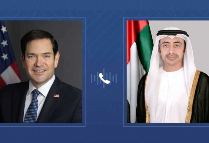 وزير الخارجية الإماراتي الشيخ عبد الله بن زايد ونظيره الأميركي ماركو روبيو (وام)
