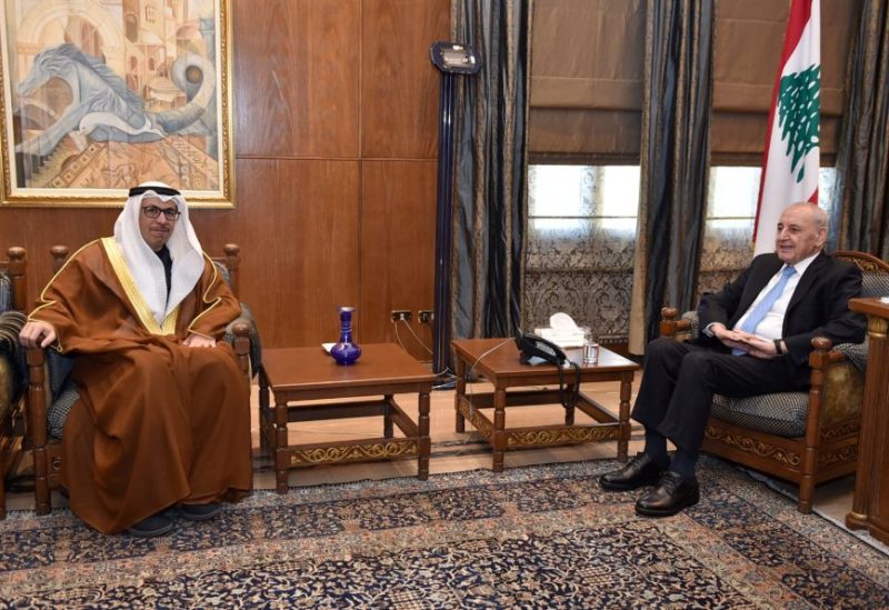 رئيس مجلس النواب نبيه بري في مقر الرئاسة الثانية في عين التينة موفد المملكة العربية السعودية الامير يزيد بن فرحان