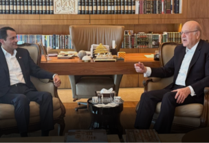 الرئيس نجيب ميقاتي وسفير قطر لدى لبنان الشيخ سعود بن عبد الرحمن آل ثاني