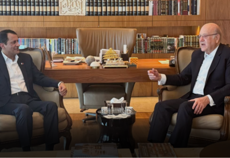 الرئيس نجيب ميقاتي وسفير قطر لدى لبنان الشيخ سعود بن عبد الرحمن آل ثاني