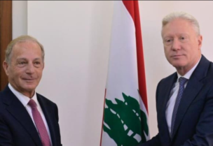 وزير الخارجية والمغتربين يوسف رجّي وسفير الولايات المتحدة الاميركية الجديد ميشال عيسى