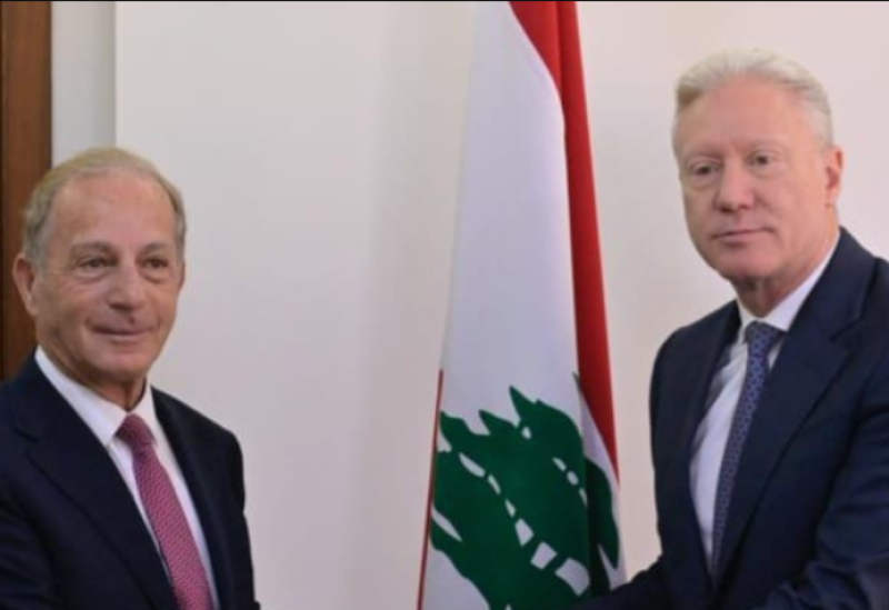 وزير الخارجية والمغتربين يوسف رجّي وسفير الولايات المتحدة الاميركية الجديد ميشال عيسى