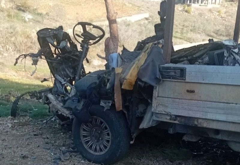 غارة إسرائيلية سيارة بين الجميجمة ومجدل سلم في جنوب لبنان.