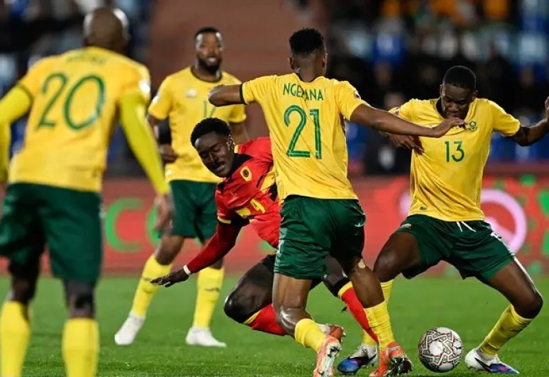 من مباراة جنوب أفريقيا أمام أنغولا في كأس الأمم الافريقية