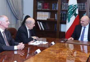 رئيس الجمهورية جوزاف عون الموفد الفرنسي جان إيف لودريان