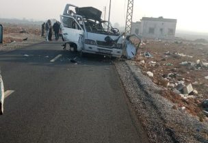 السيارة المستهدفة في منطقة حوش السيد علي