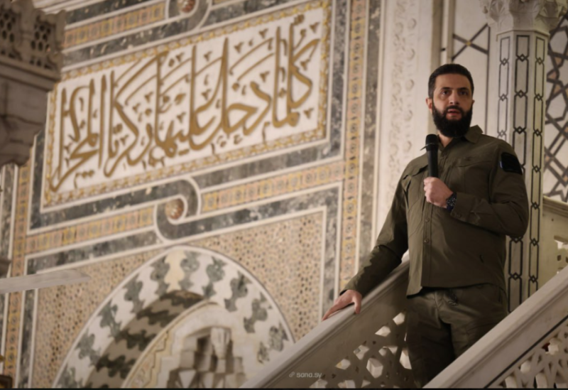 الرئيس السوري أحمد الشرع في كلمة بذكرى التحرير بعد أدائه صلاة الفجر في المسجد الأموي بدمشق