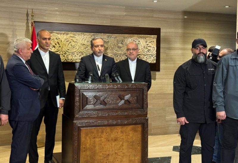 وزير خارجية إيران عباس عراقجي خلال زيارته إلى لبنان