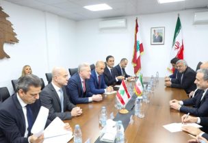 وزير الخارجية والمغتربين يوسف رجّي وزير خارجية ايران عباس عراقجي والوفد المرافق