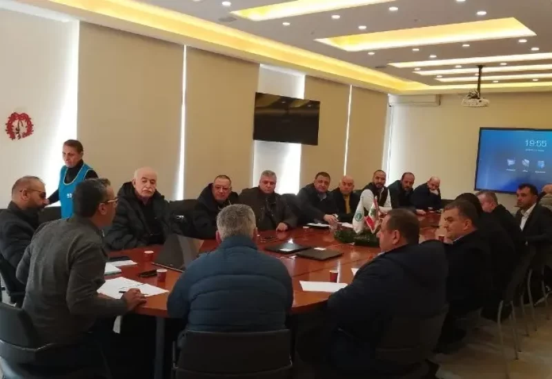 وزير الزراعة الدكتور نزار هاني مع وفد نقابة مستوردي وتجار المواشي الحية في لبنان