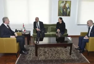 وزير الخارجية والمغتربين يوسف رجي ممثل المنظمة الدولية للفرنكوفونية في الشرق الأوسط، ليفون أميرجانيان،