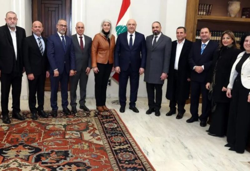 الرئيس عون يستقبل رئيسة نقابة موظفي المواصلات ووفد المجلس التنفيذي في قصر بعبدا