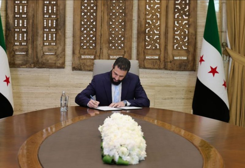 الرئيس السوري أحمد الشرع