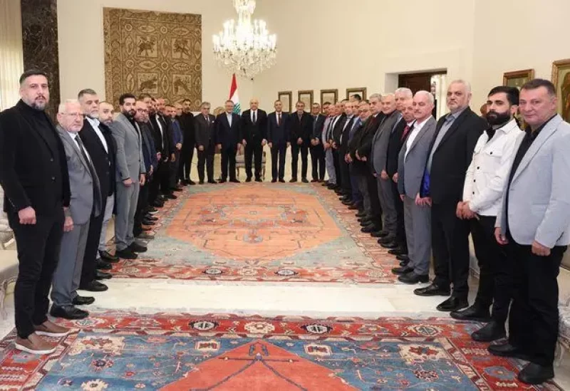 رئيس الجمهورية العماد جوزاف عون، خلال استقباله وفد رؤساء بلديات القرى الحدودية الجنوبية
