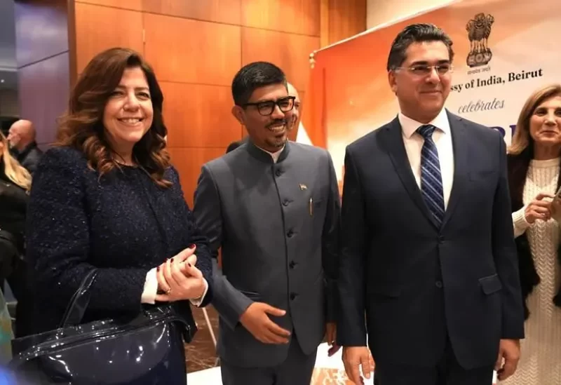 السفير الهندي محمد نور رحمن الشيخ حفل استقبال بمناسبة العيد الوطني الـ77 لجمهورية الهند في فندق لوروايال ضبيه، بحضور وزير الإعلام بول مرقص ممثلاً الرؤساء، ووزيرة الشباب والرياضة، عدد من السفراء، الشخصيات الرسمية، وفاعليات لبنانية ودولية.