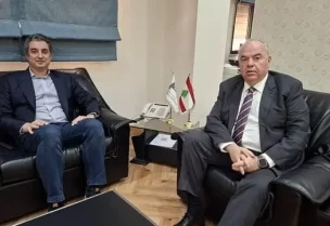 وزير الإتصالات شارل الحاج مع النائب مارك ضو