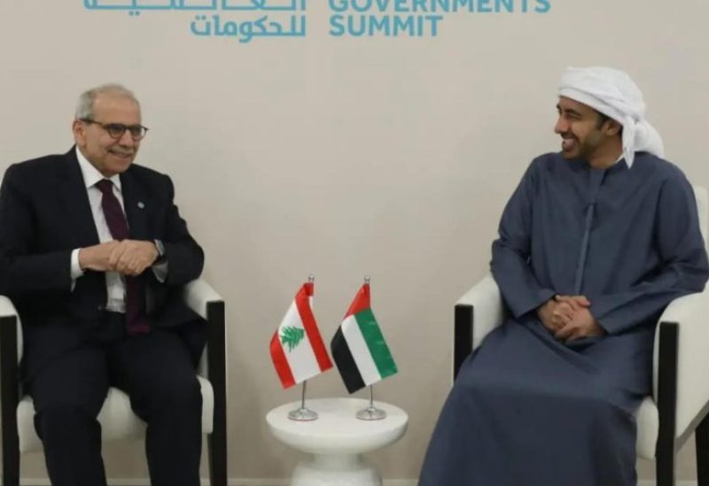 رئيس مجلس الوزراء نواف سلام وزير الخارجية الإماراتي الشيخ عبد الله بن زايد آل نهيان