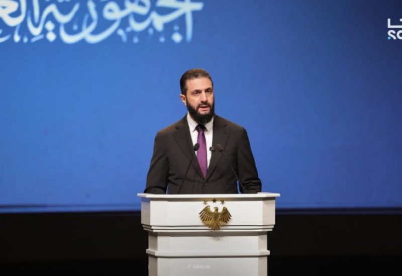 مشاركة الرئيس السوري أحمد الشرع في افتتاح معرض دمشق الدولي للكتاب بدورته الاستثنائية في قصر المؤتمرات بدمشق. سانا