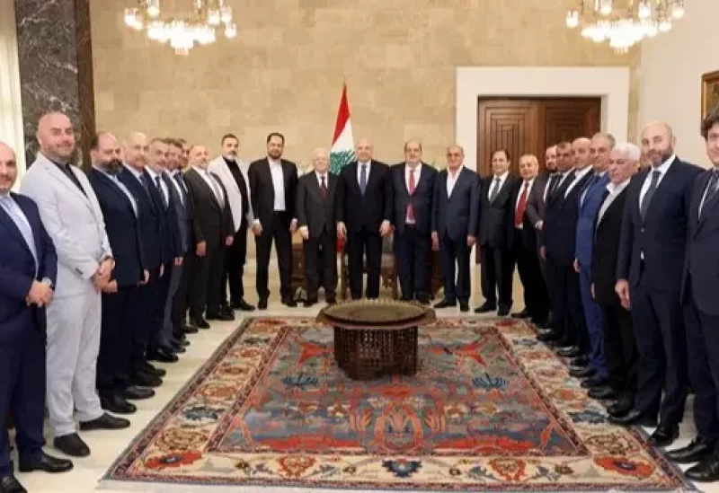 رئيس الجمهورية العماد جوزاف عون أمام النائب ميشال ضاهر ووفد من رؤساء البلديات في قضاء زحلة
