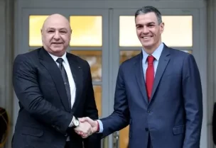 رئيس الجمهورية العماد جوزاف عون، خلال محادثاته مع رئيس الحكومة الإسبانية بيدرو سانشيز في مدريد، أهمية مشاركة إسبانيا في مؤتمر دعم الجيش وقوى الأمن الداخلي المقرر عقده في باريس في الخامس من آذار المقبل.