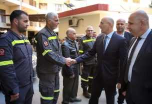 وزير الداخلية والبلديات أحمد الحجار تفقد غرفة عمليات الدفاع المدني في فرن الشباك