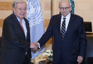 رئيس الحكومة نواف سلام والأمين العام للأمم المتحدة أنطونيو غوتيريش