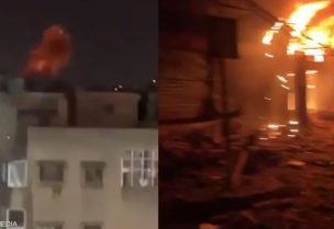 الغارتان على الضاحية الجنوبية فجر السبت. مواقع التواصل الاجتماعي