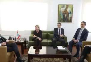 وزير الخارجية والمغتربين يوسف رجي المنسقة الخاصة للأمم المتحدة في لبنان جينين بلاسخارت