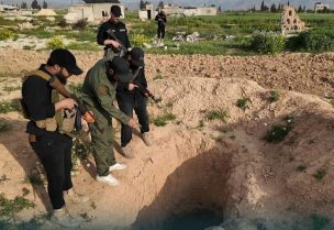 صورة في حمص بعد العثور على نفق في الريف الجنوبي يمتد بين سوريا ولبنان