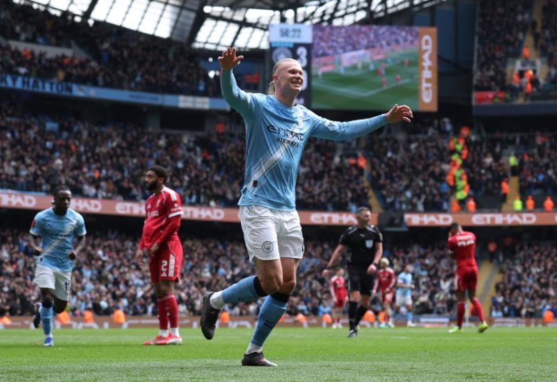 اخبار الرياضة – وسجل هالاند ثلاثية في فوز السيتي 4-0 على ليفربول في ربع نهائي كأس الاتحاد الإنجليزي.