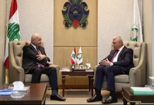 المدير العام للأمن العام اللواء حسن شقير في مكتبه، المفوض السامي لـالمفوضية السامية للأمم المتحدة لشؤون اللاجئين برهم صالح، وذلك في حضور المديرة الإقليمية للشرق الأوسط وشمال أفريقيا ريما جاموس، وممثلة المفوضية في لبنان كارولينا ليندهولم بيلينغ، إلى جانب المتحدثة الرسمية للمفوضية في المنطقة رولا الأمين والوفد المرافق.