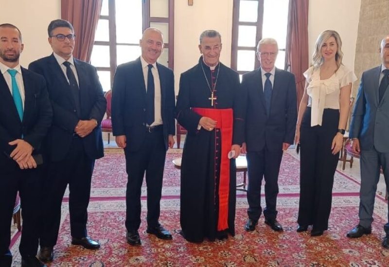 البطريرك الماروني الكاردينال مار بشارة بطرس الراعي في الصرح البطريركي في بكركي وفد المجلس السياسي لحزب "حركة التغيير" برئاسة المحامي ايلي محفوض